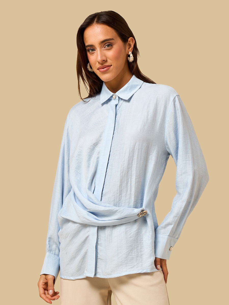 Drape Accent Shirt