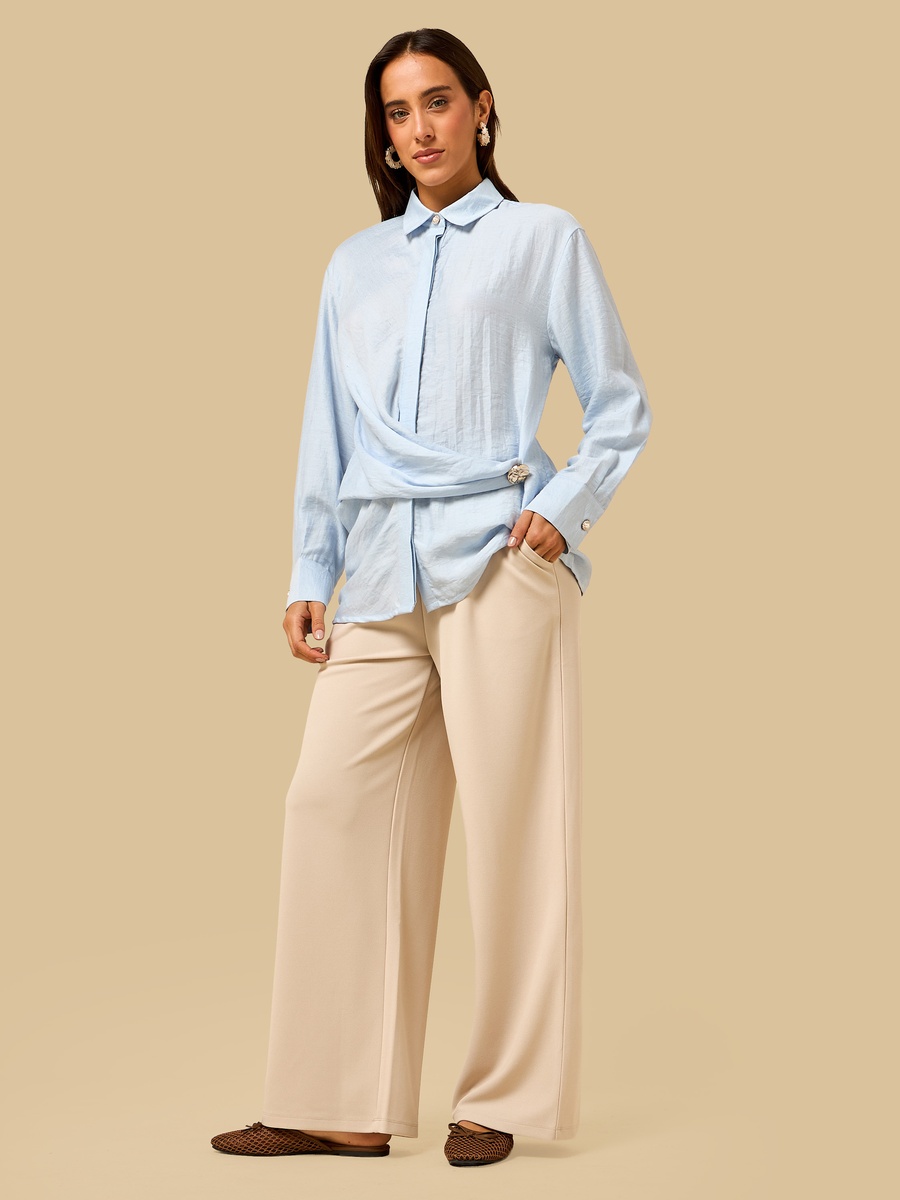 Drape Accent Shirt