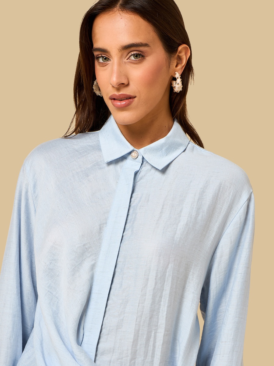 Drape Accent Shirt