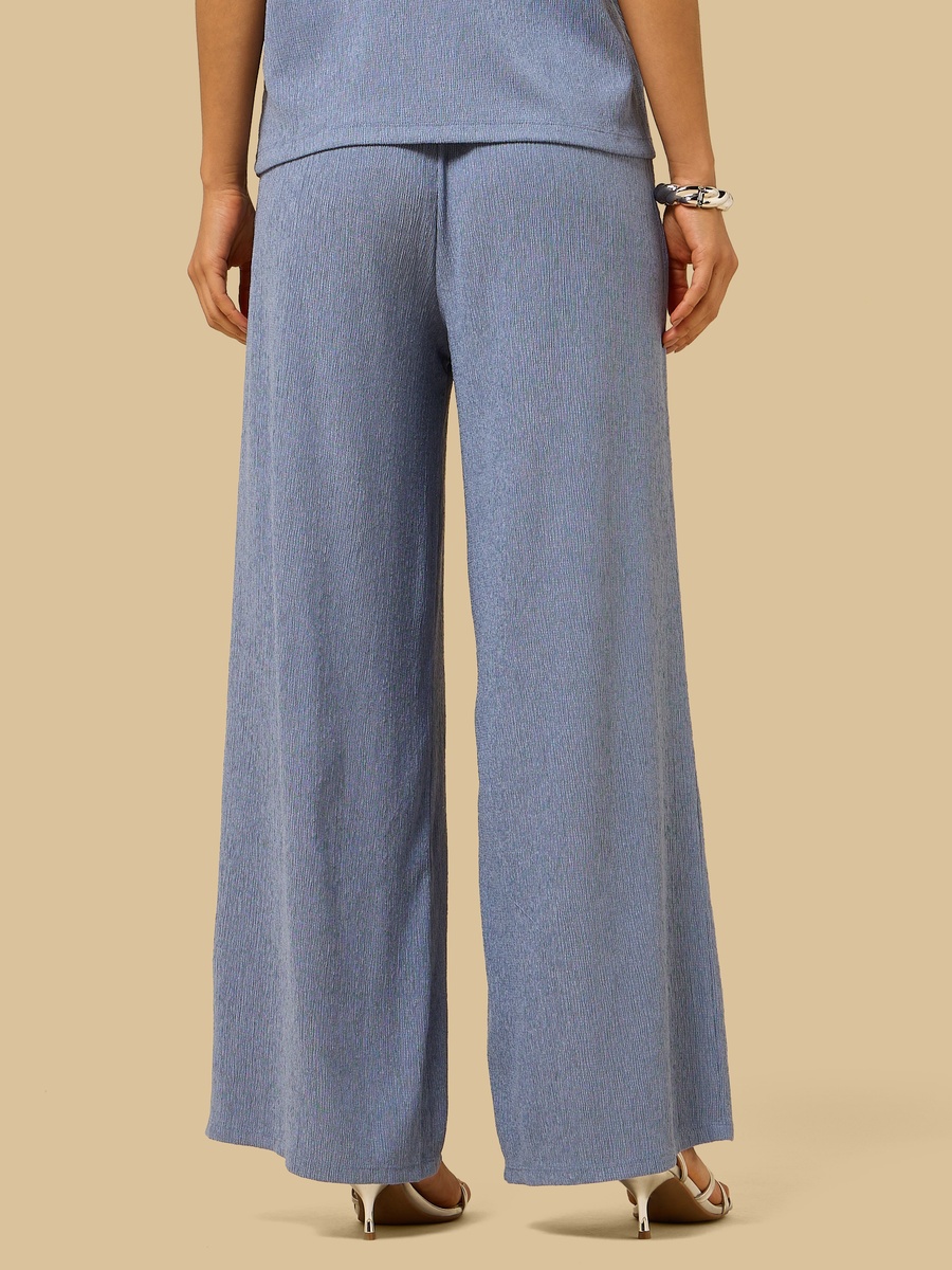 Textured Wide Leg Pants