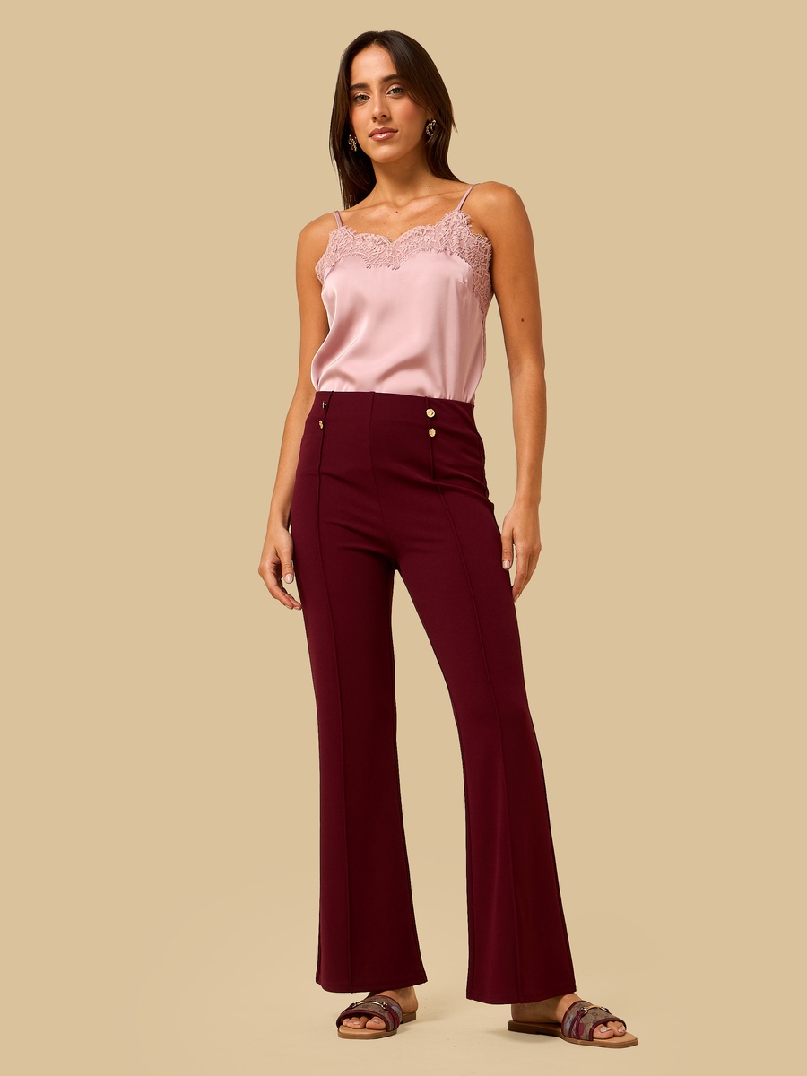 Centre Seam Flared Leg Pants