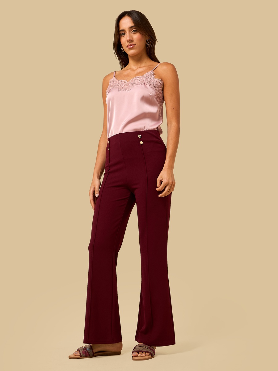 Centre Seam Flared Leg Pants