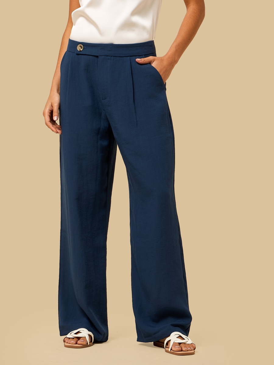 Mid-Rise Wide Leg Pants