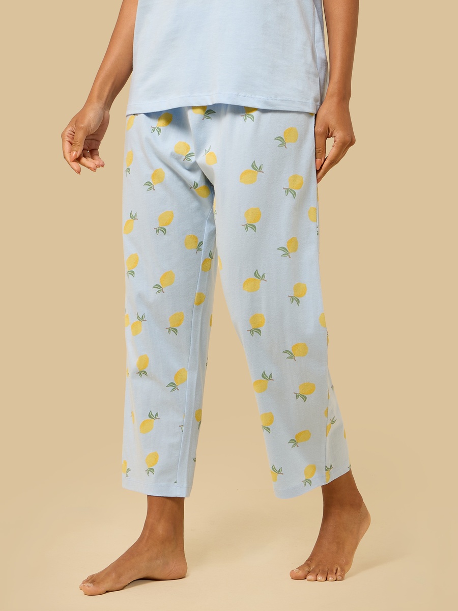 Lemon Print Cotton Pyjama Set