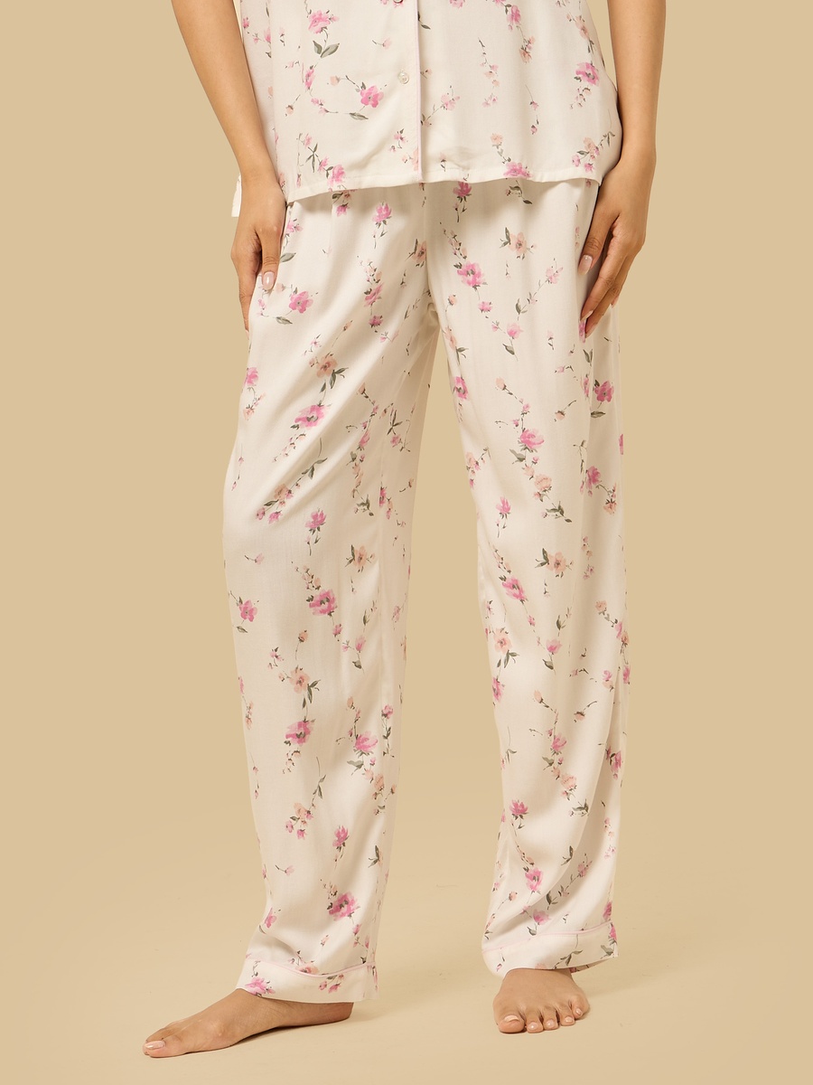 Floral Print Viscose Pyjama Set