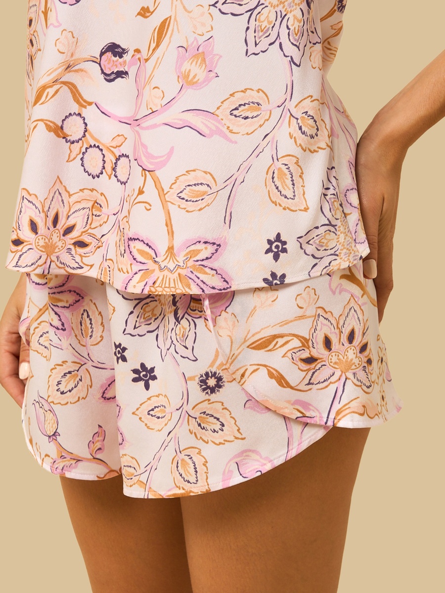Floral Print Shorts Set