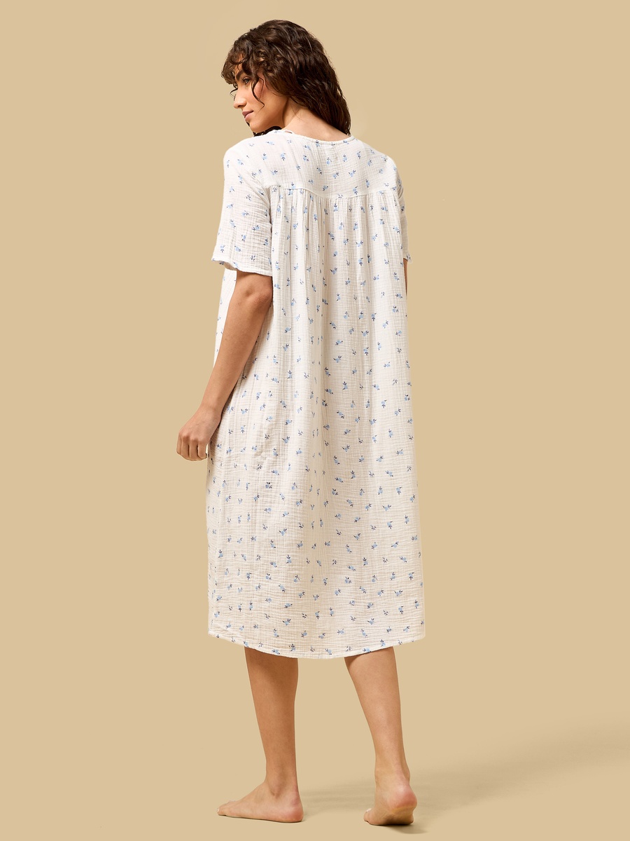 Floral Print Night Dress