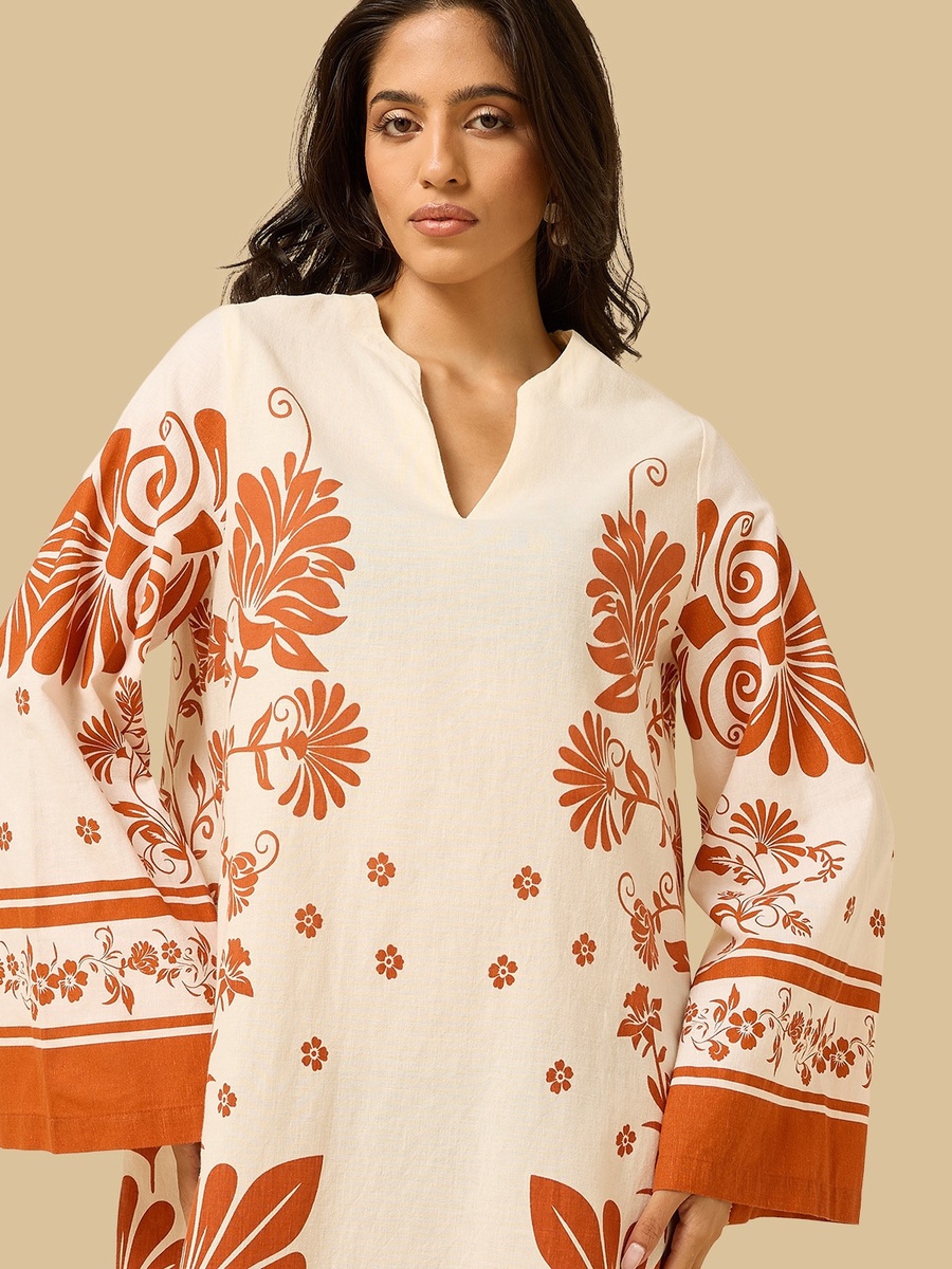 Floral Print Kaftan Dress