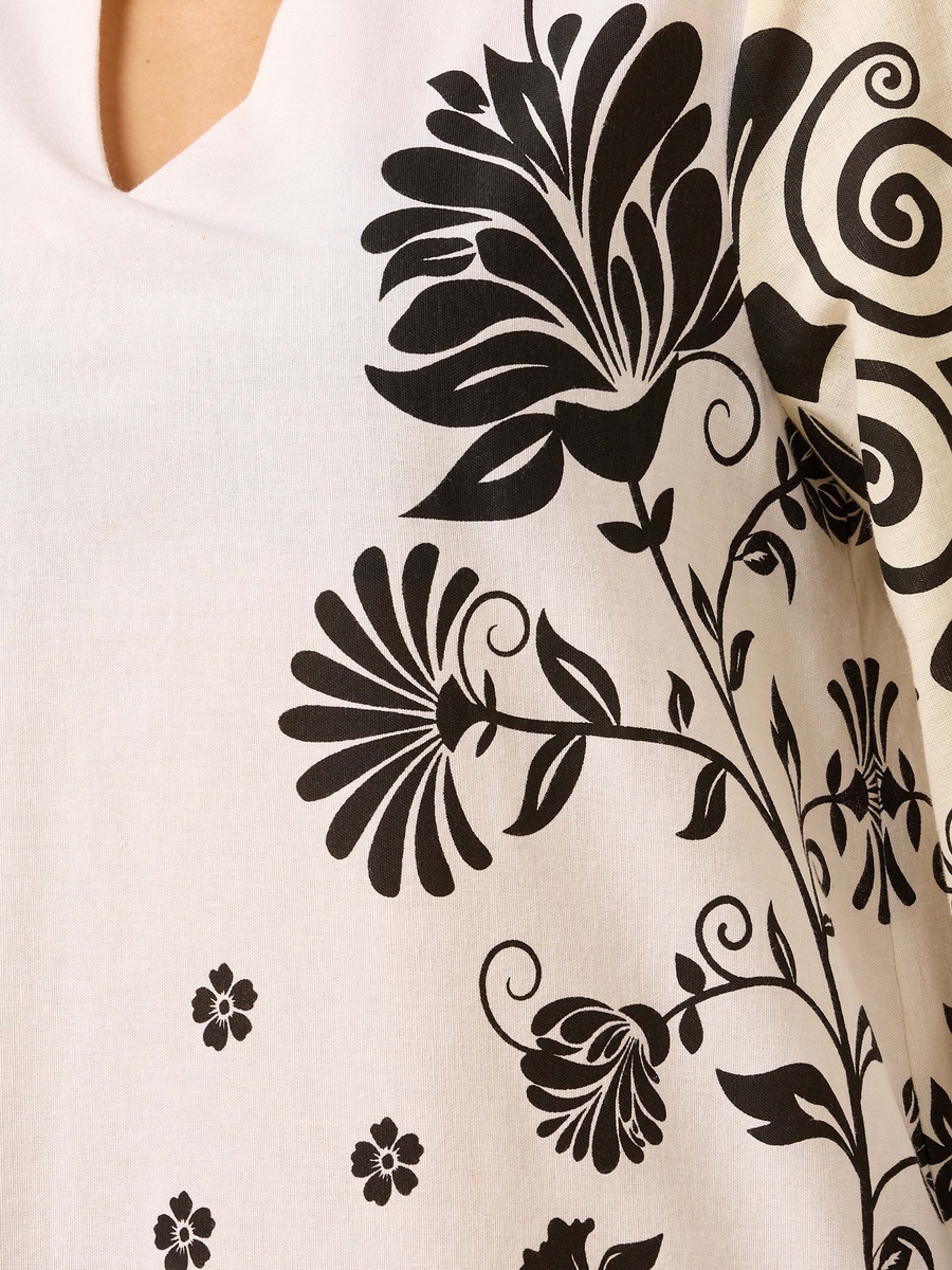 Floral Print Kaftan Dress