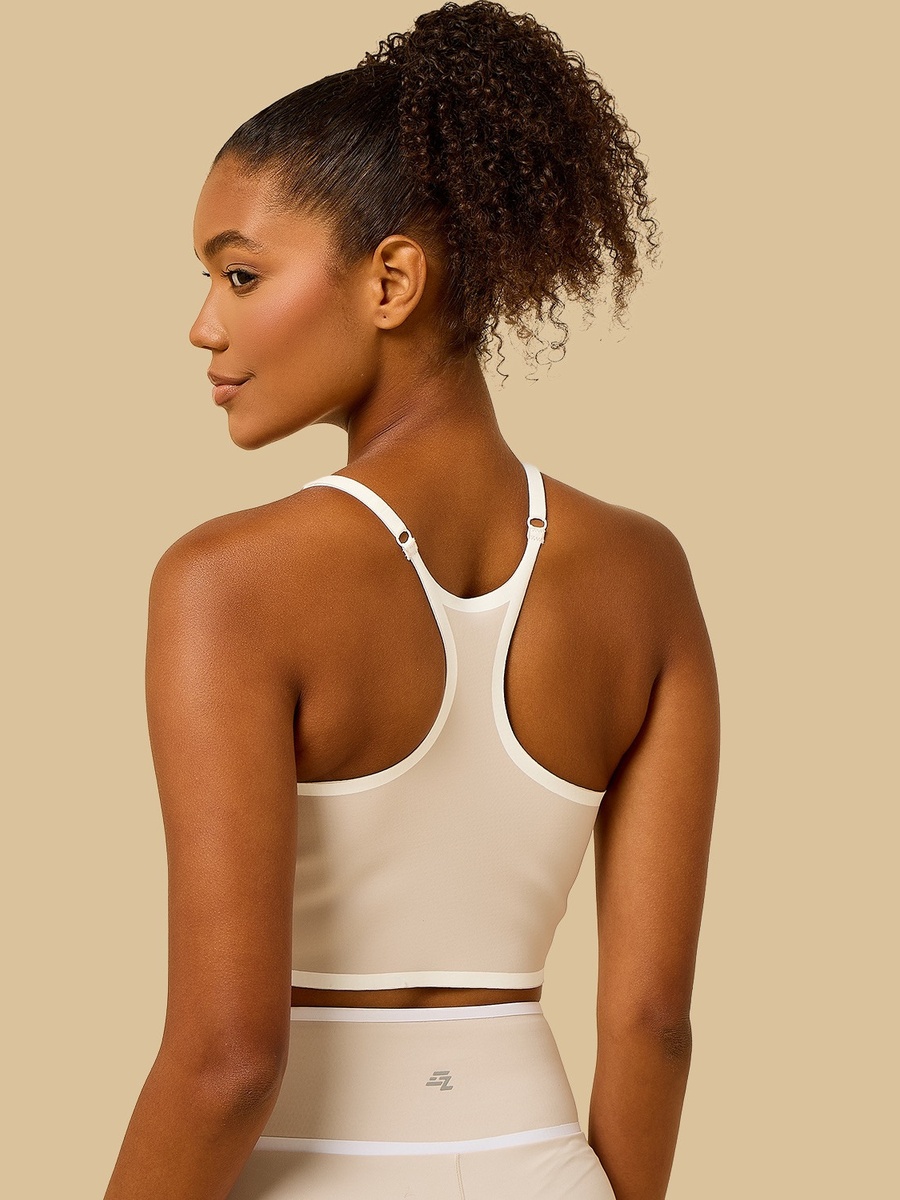Tape Detail Compression Bra