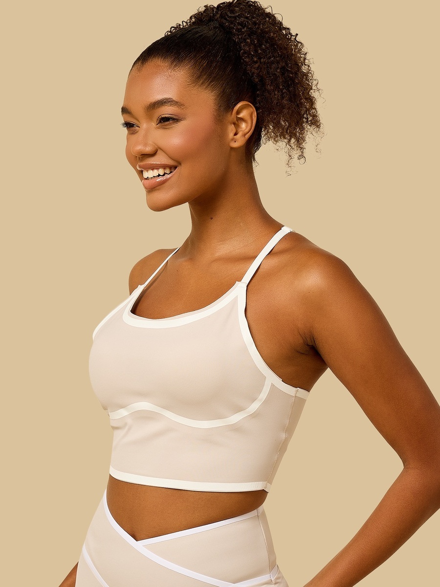 Tape Detail Compression Bra