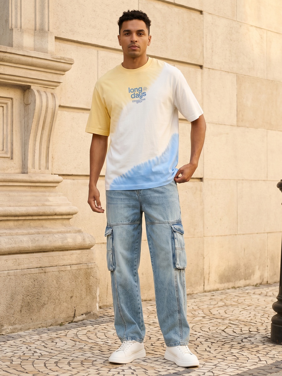 Slogan Print Relaxed Fit T-Shirt
