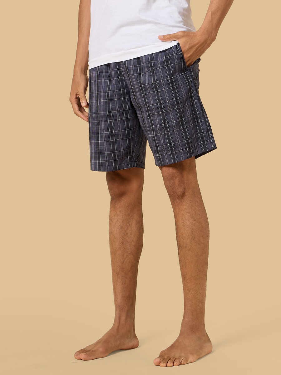 Checked Poplin Shorts
