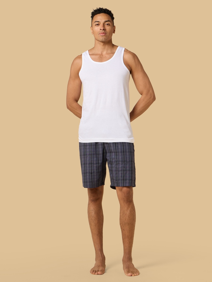 Checked Poplin Shorts