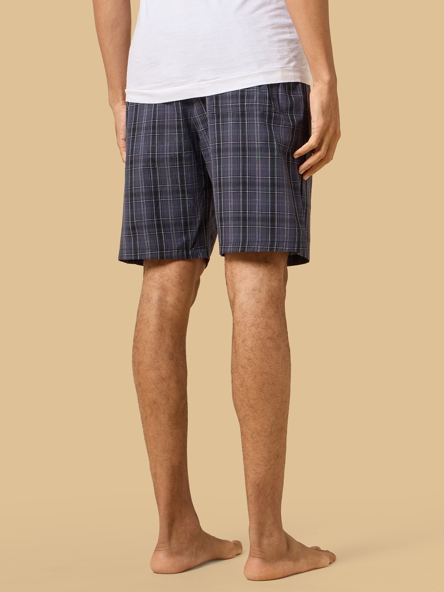 Checked Poplin Shorts