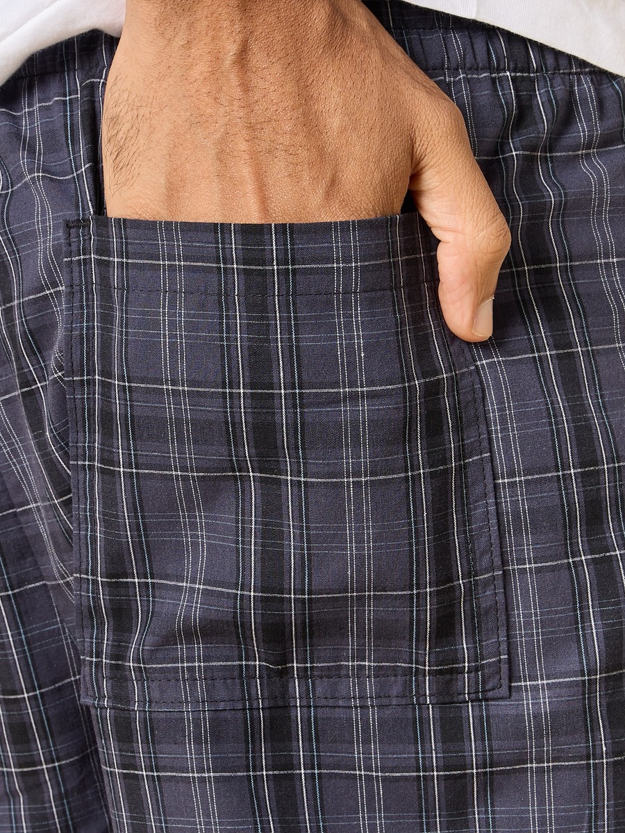 Checked Poplin Shorts