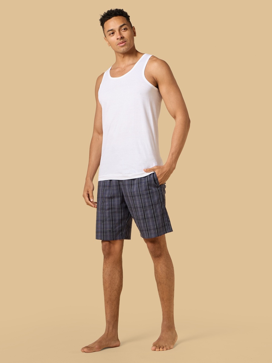 Checked Poplin Shorts