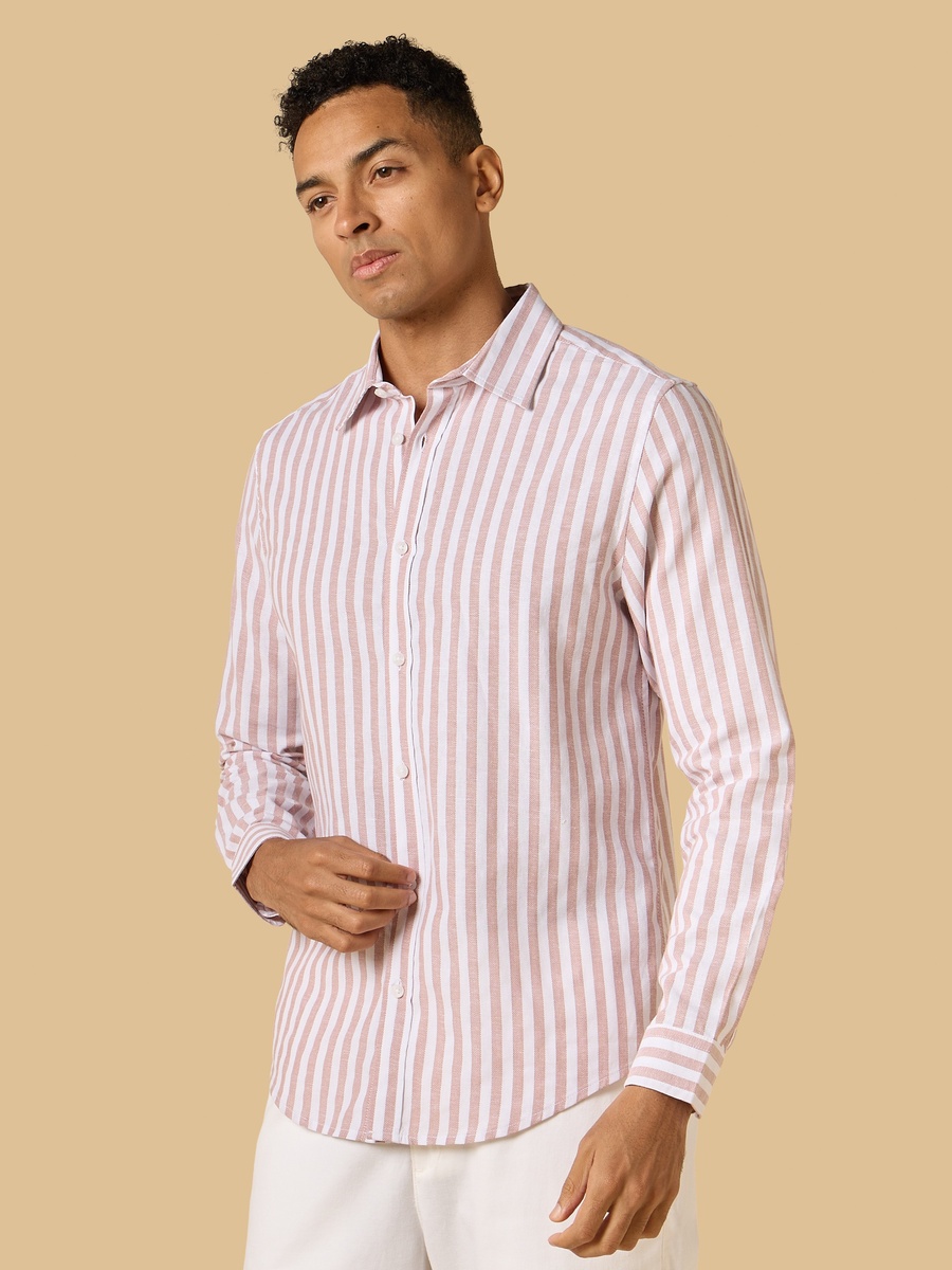 Striped Herringbone Shirt