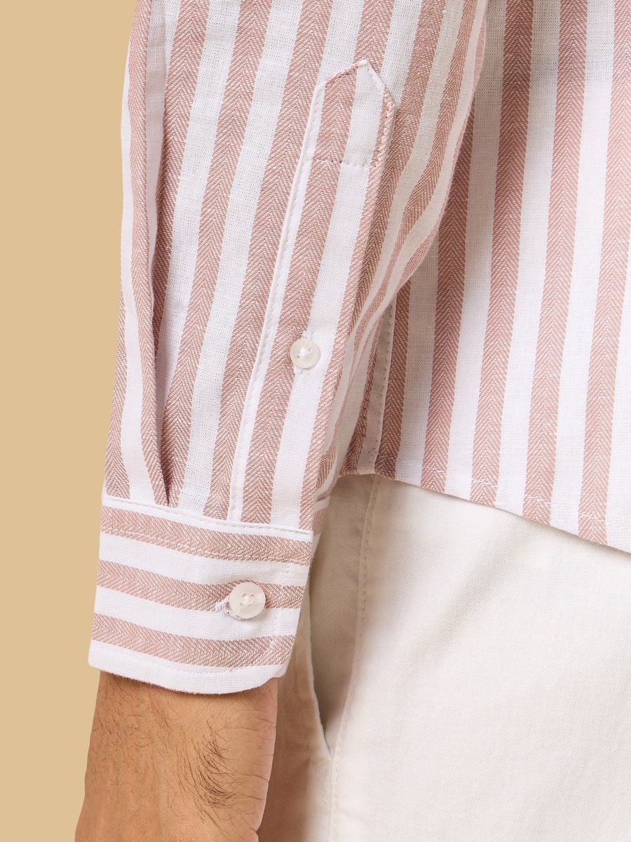 Striped Herringbone Shirt