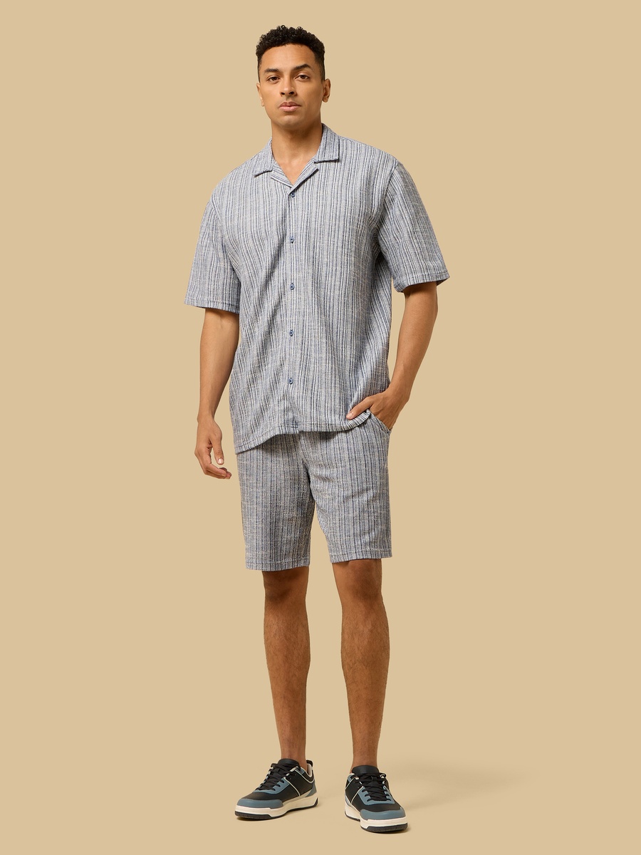 Relaxed Fit Textured Jacquard Shirt