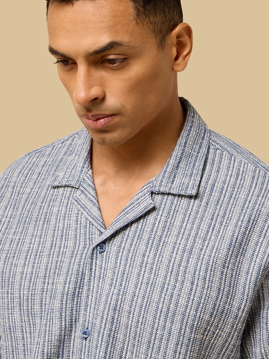 Relaxed Fit Textured Jacquard Shirt