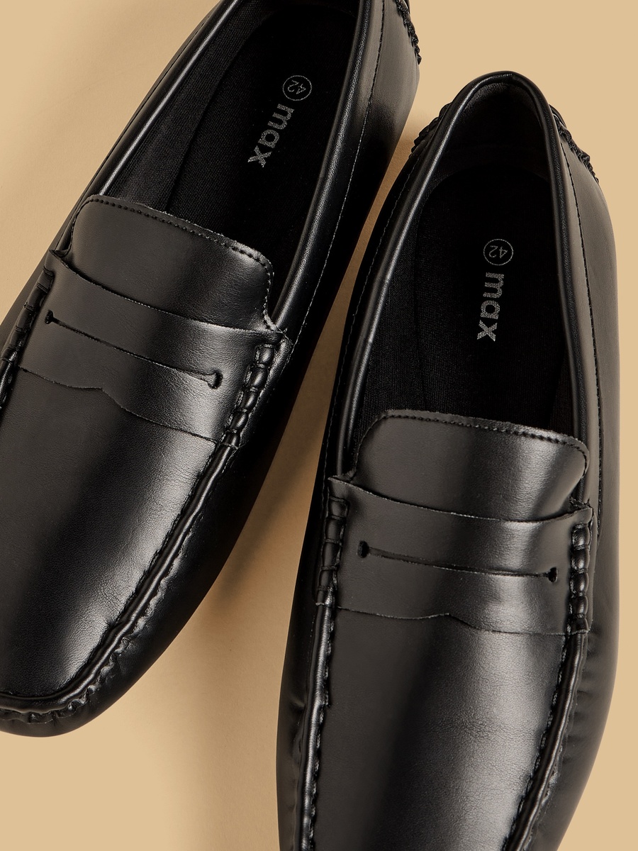 Textured Slip-On Moccasins