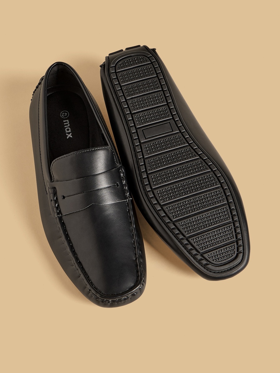 Textured Slip-On Moccasins