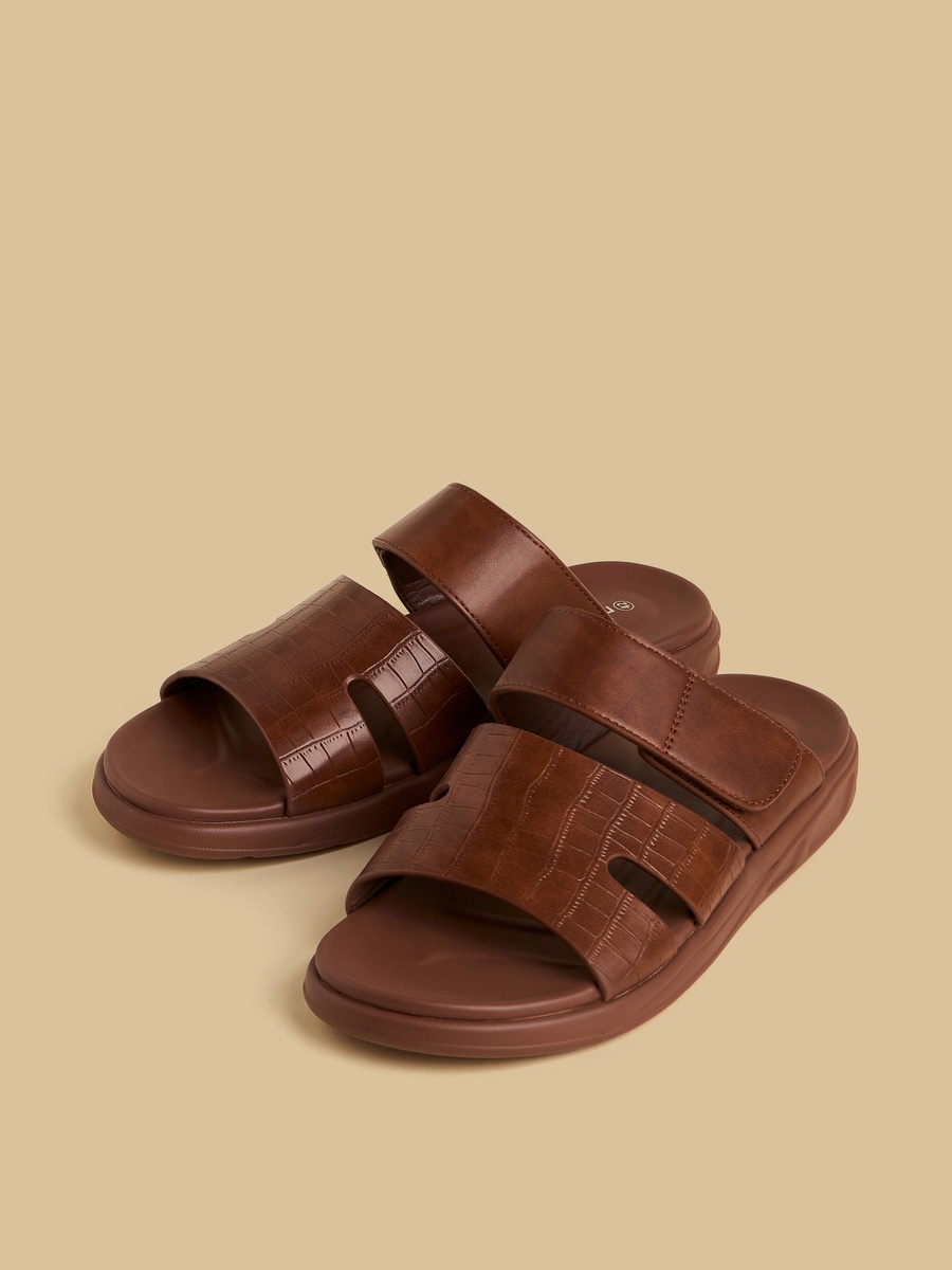 Textured Slip-On Sandals