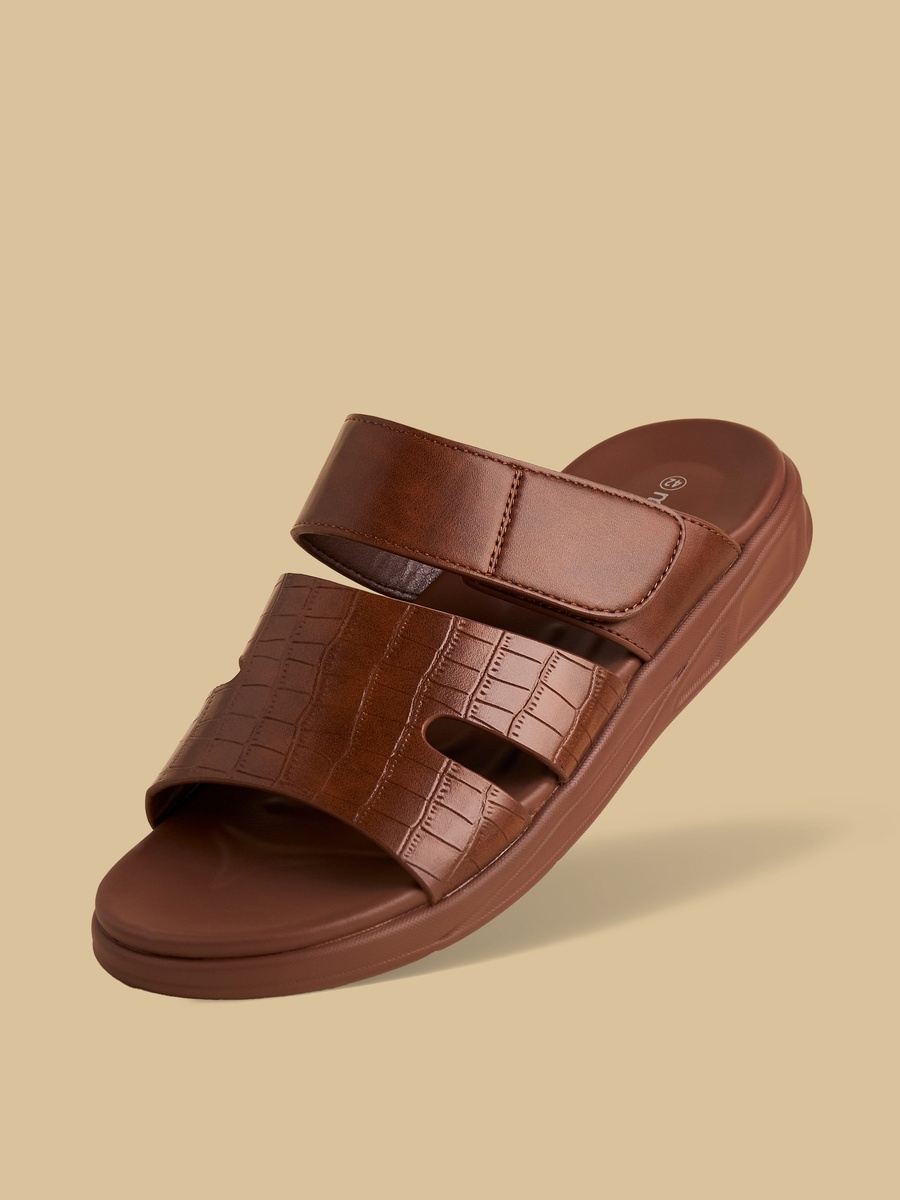 Textured Slip-On Sandals