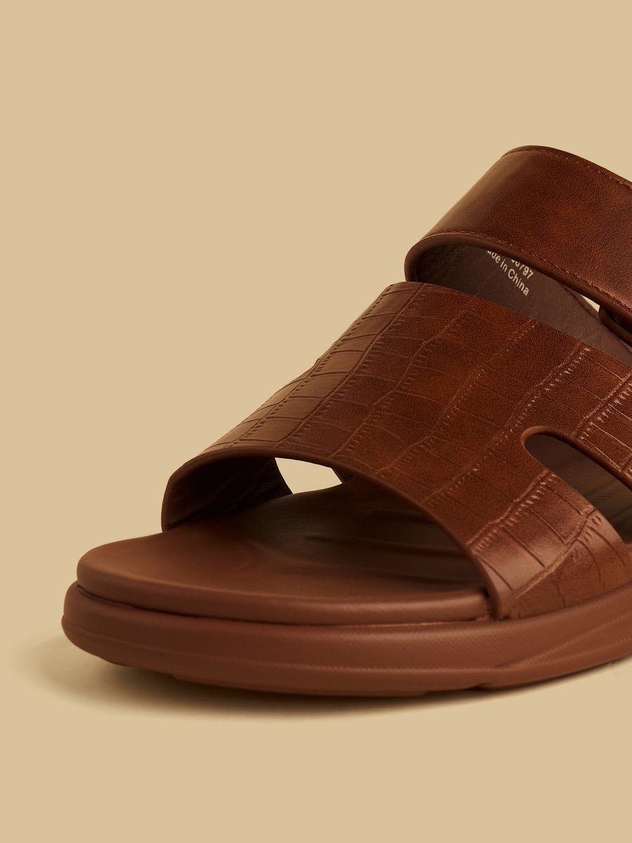 Textured Slip-On Sandals