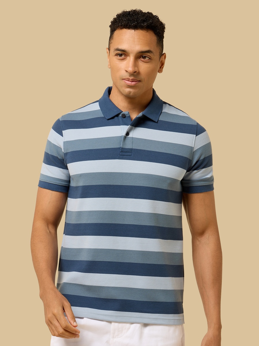 Striped Ottoman Polo T-Shirt