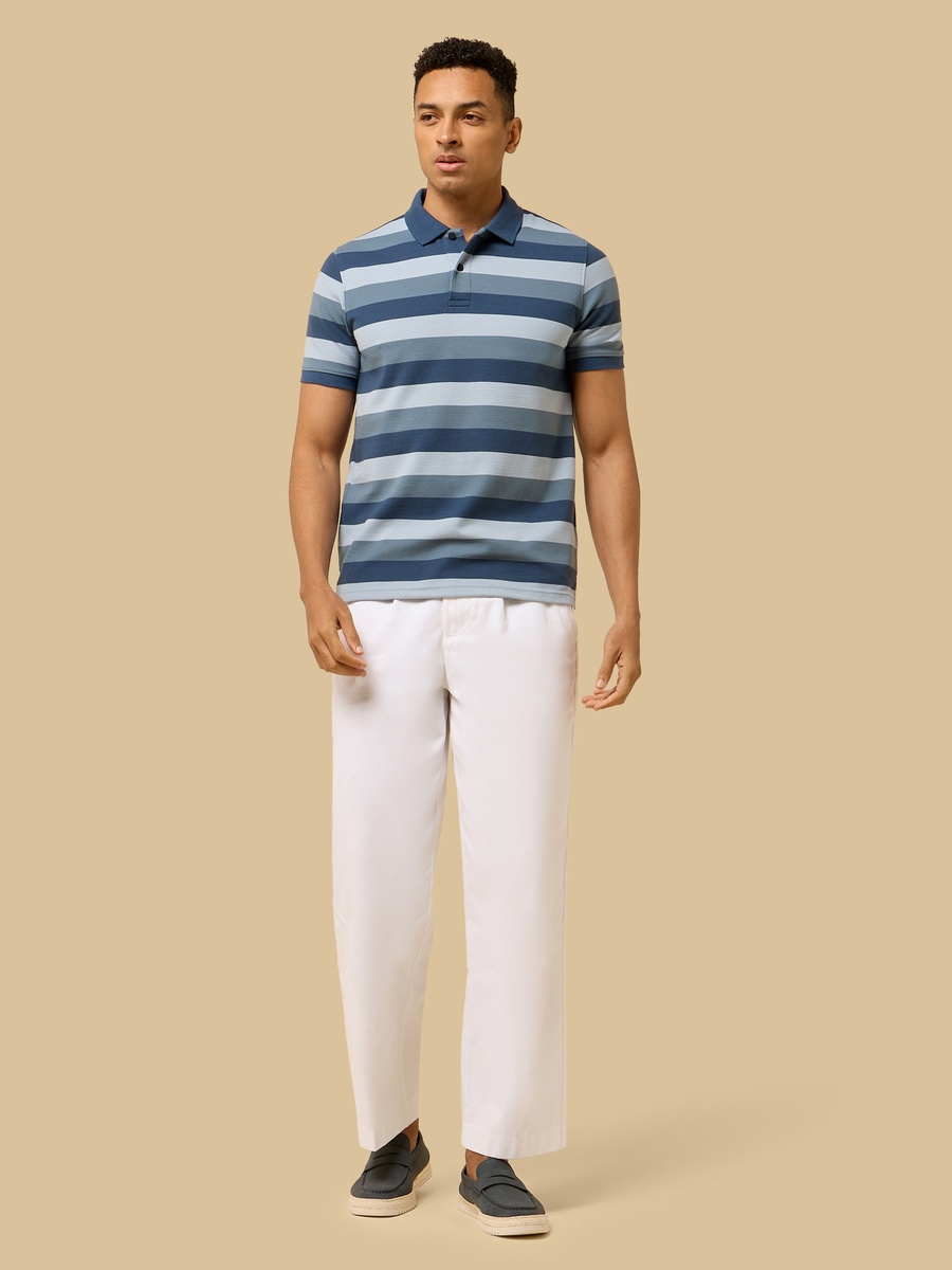 Striped Ottoman Polo T-Shirt