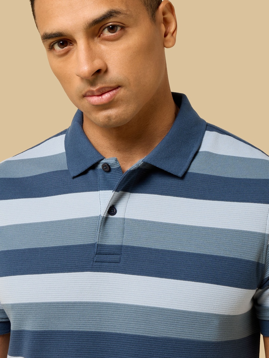 Striped Ottoman Polo T-Shirt