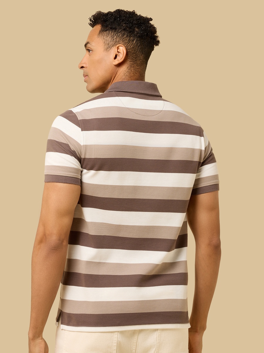 Striped Ottoman Polo T-Shirt