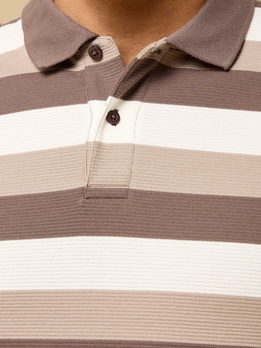 Striped Ottoman Polo T-Shirt