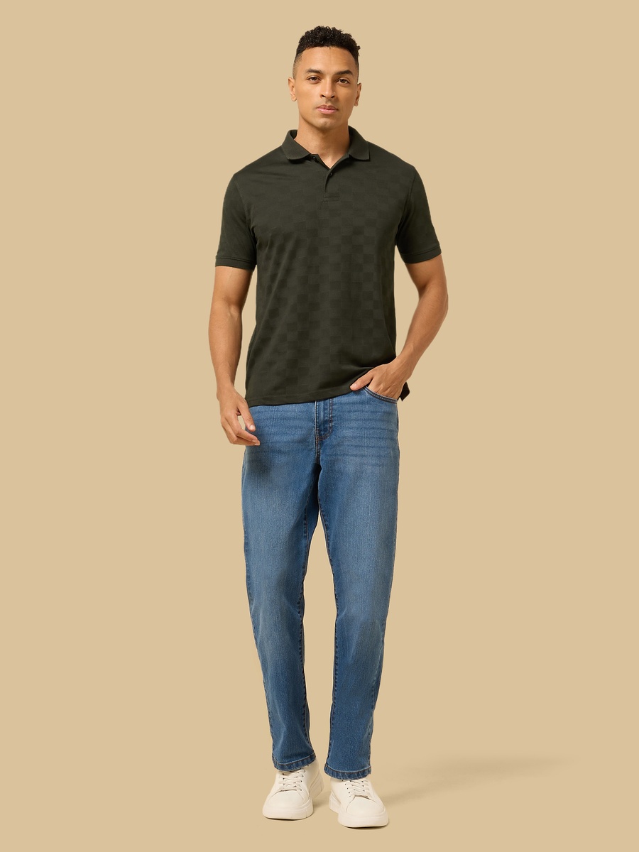 Jacquard Textured Polo T-Shirt