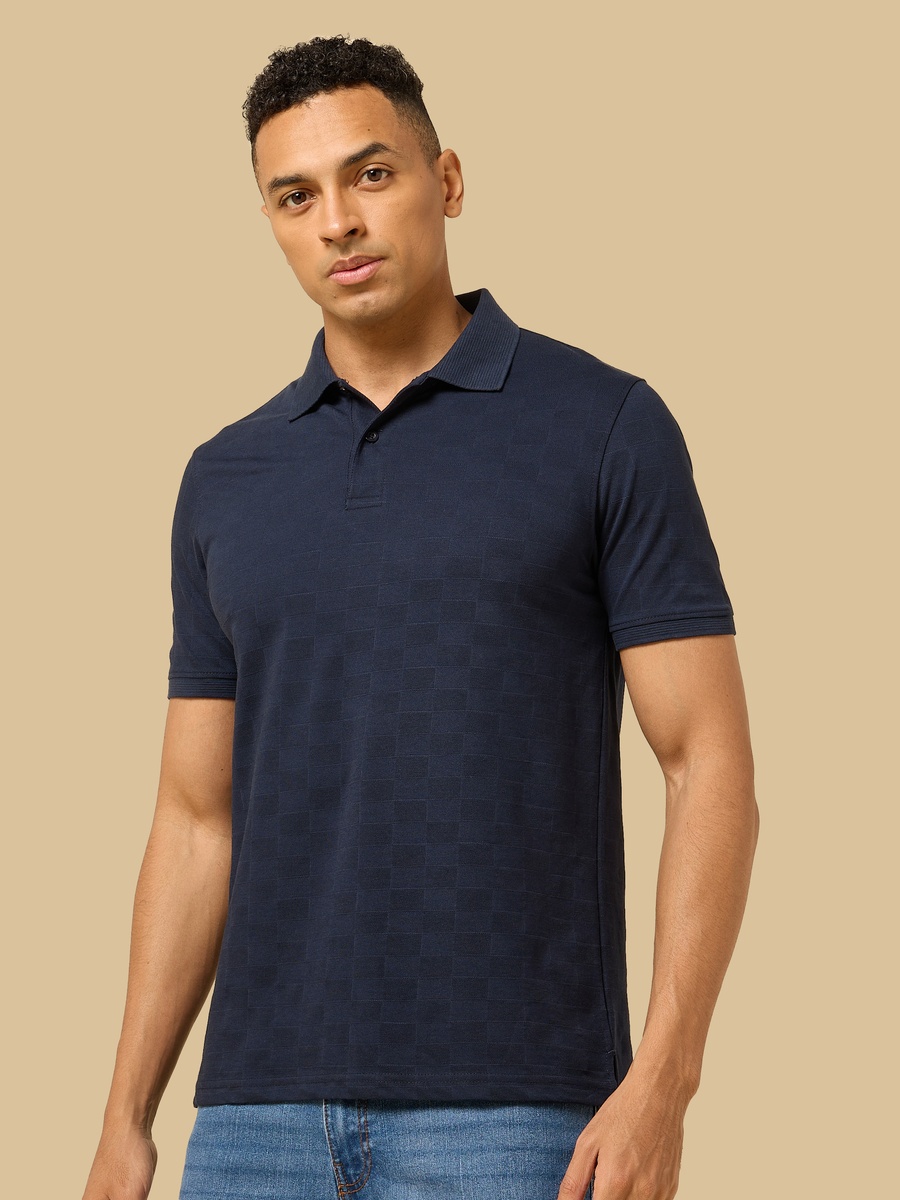 Jacquard Textured Polo T-Shirt