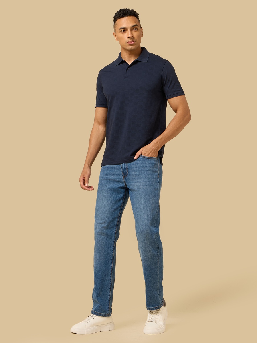 Jacquard Textured Polo T-Shirt