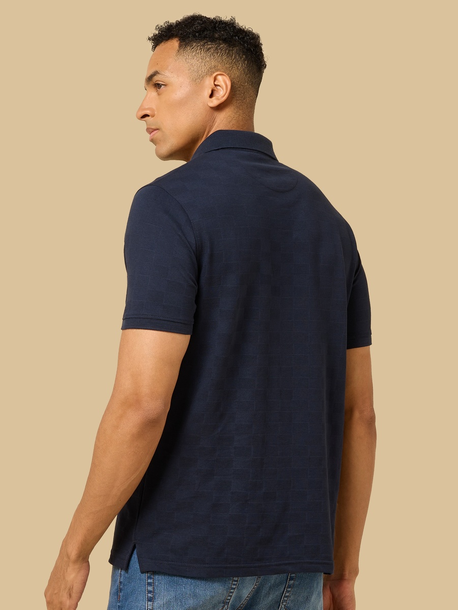 Jacquard Textured Polo T-Shirt