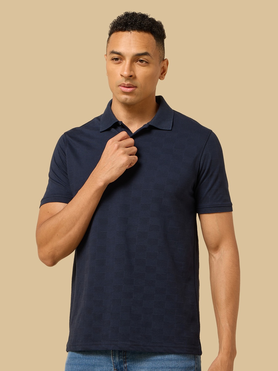 Jacquard Textured Polo T-Shirt