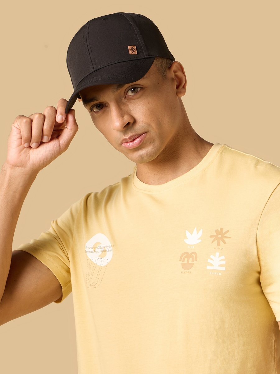 Textured Cap with Buckled Strap Closure