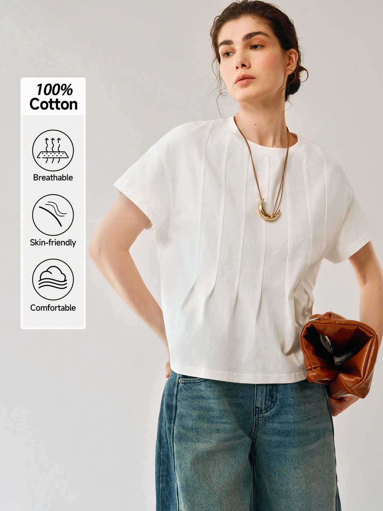 Plain Short Sleeve Top