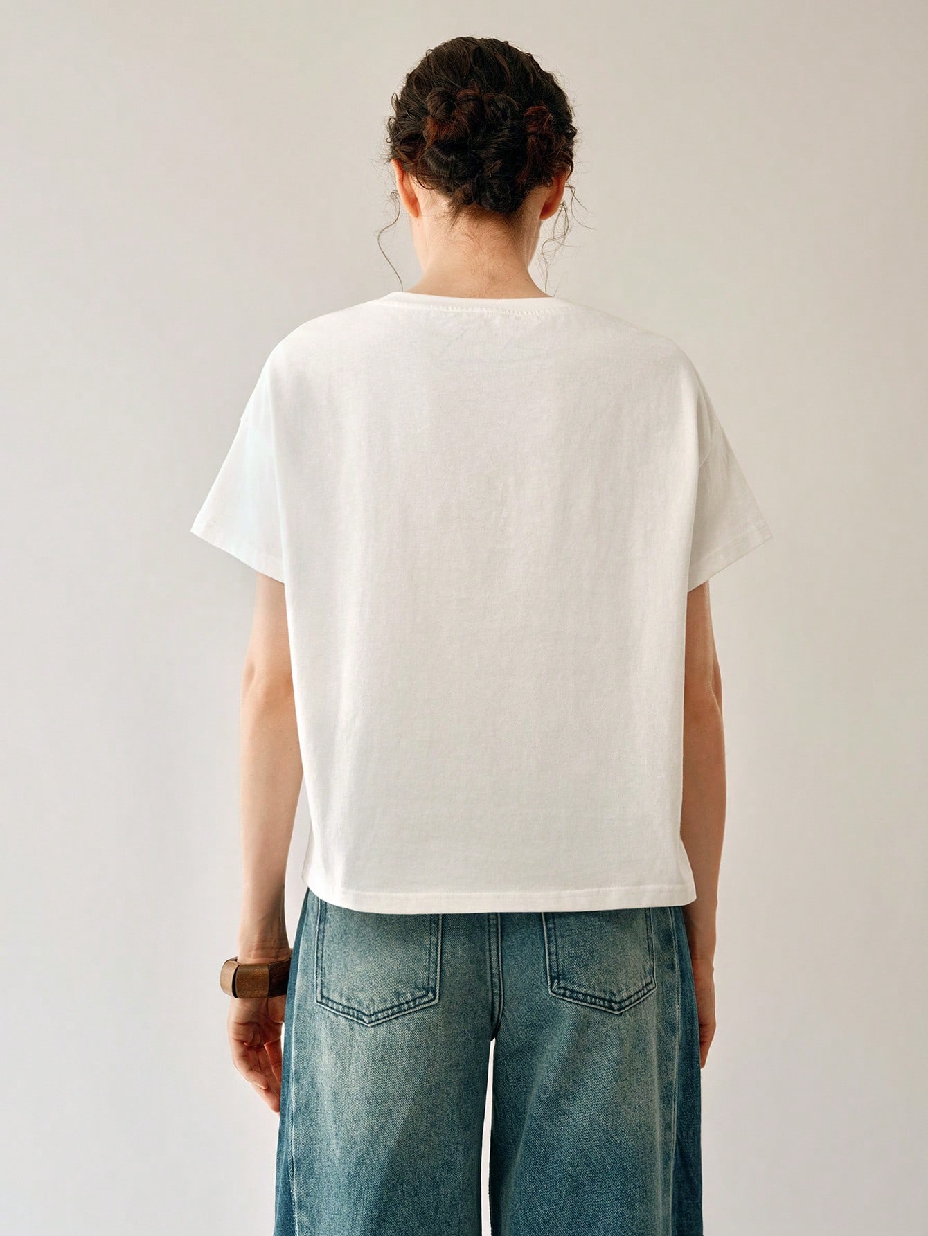 Plain Short Sleeve Top