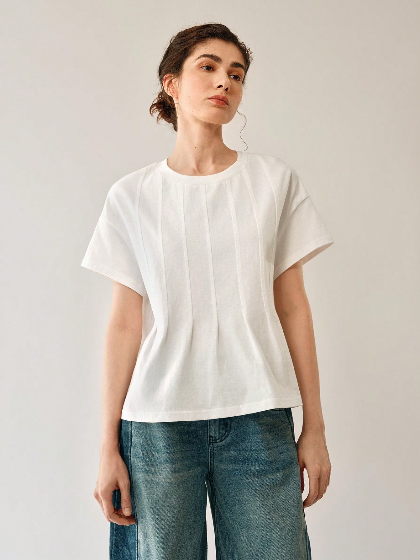 Plain Short Sleeve Top