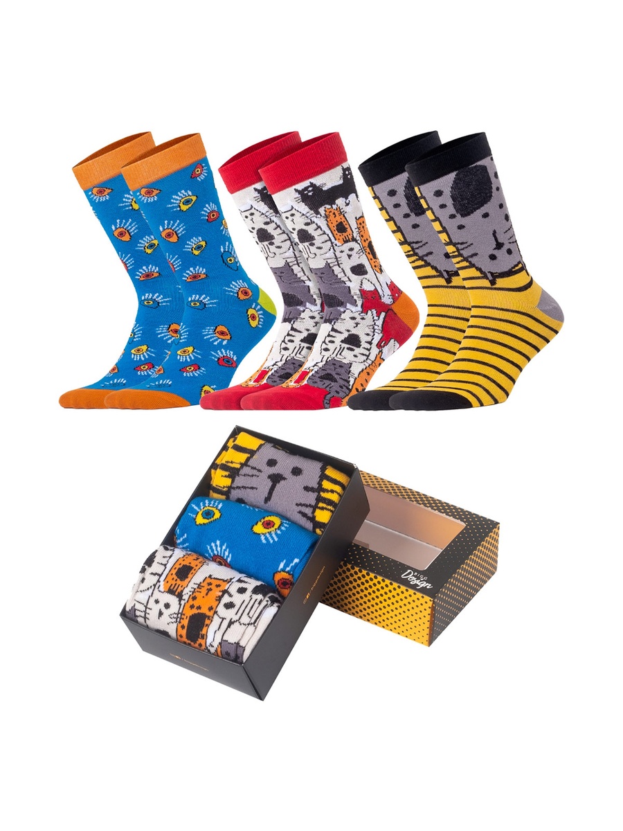 Pack of 5 - Cat Design Socks