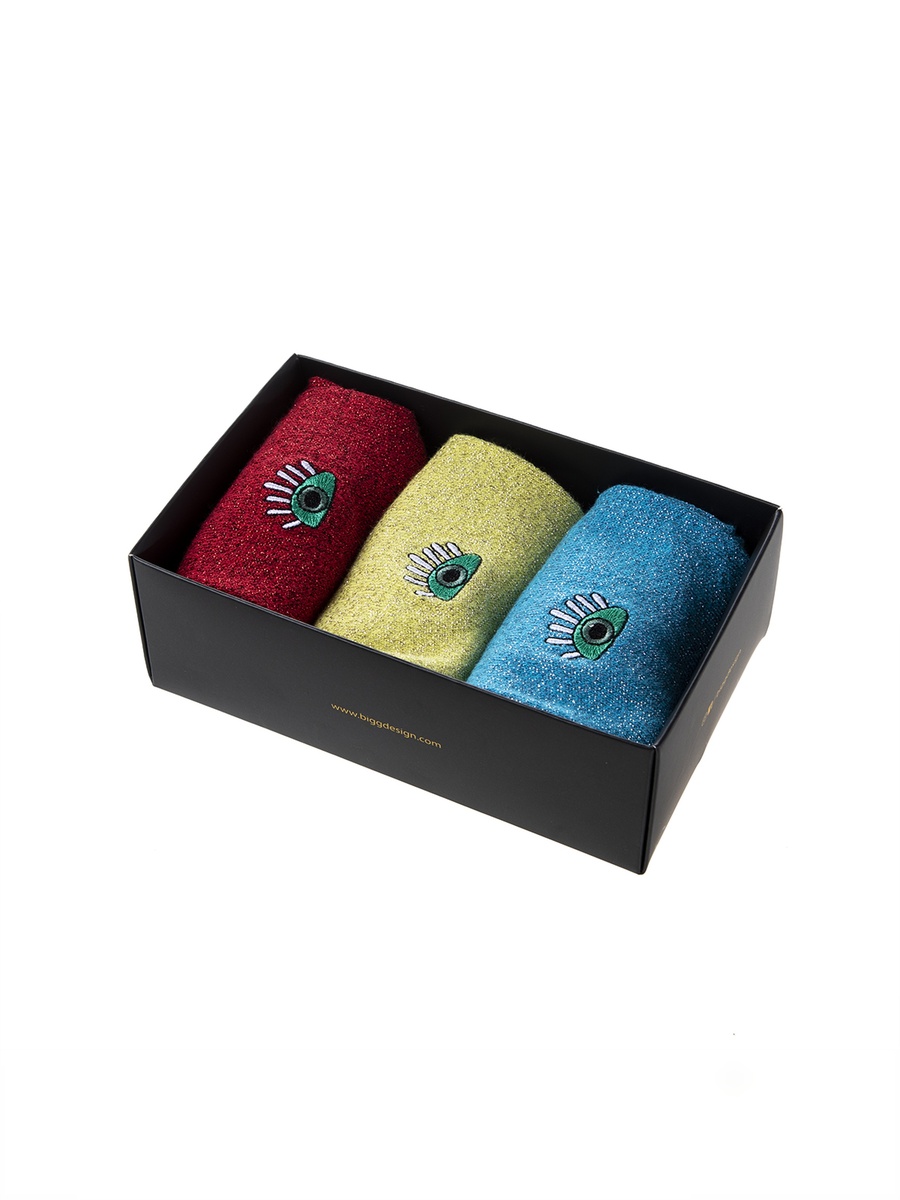 Pack of 3 - Glitter Look Socks