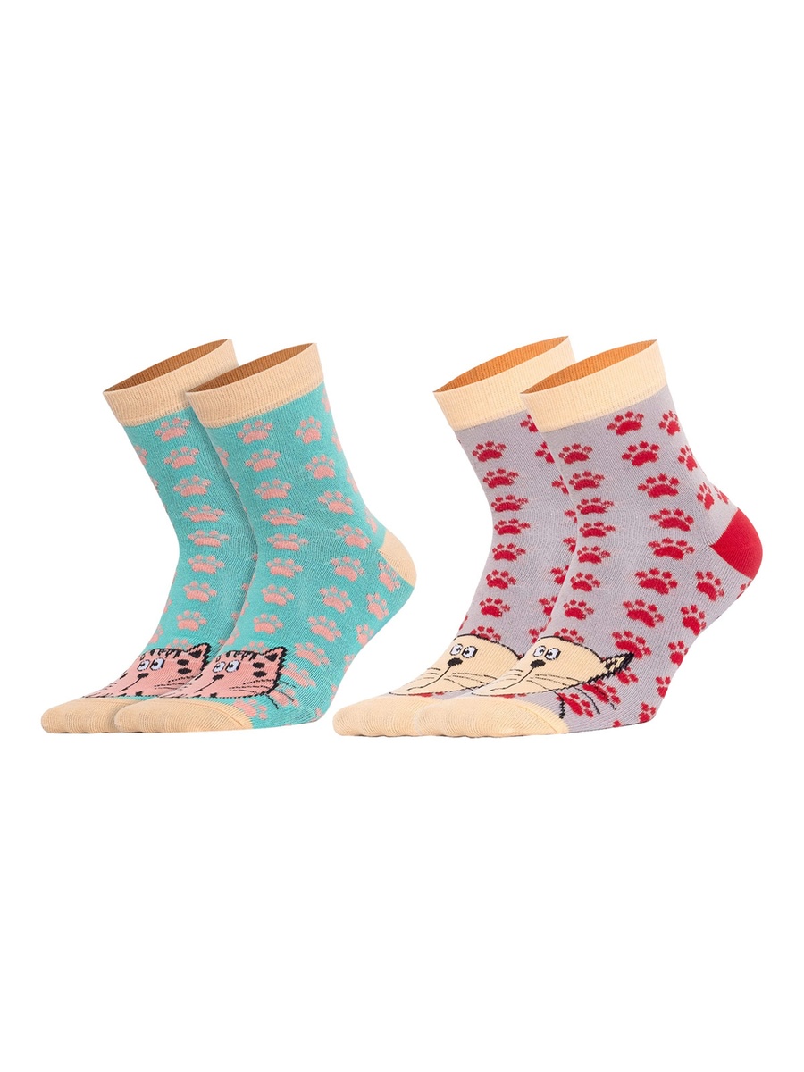 Pack of 5 - Cat Design Socks