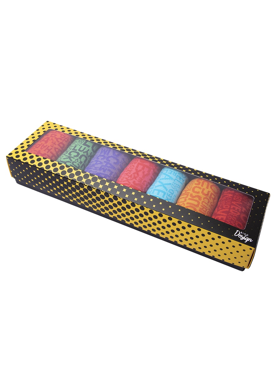 Pack of 7 - Text Print Socks