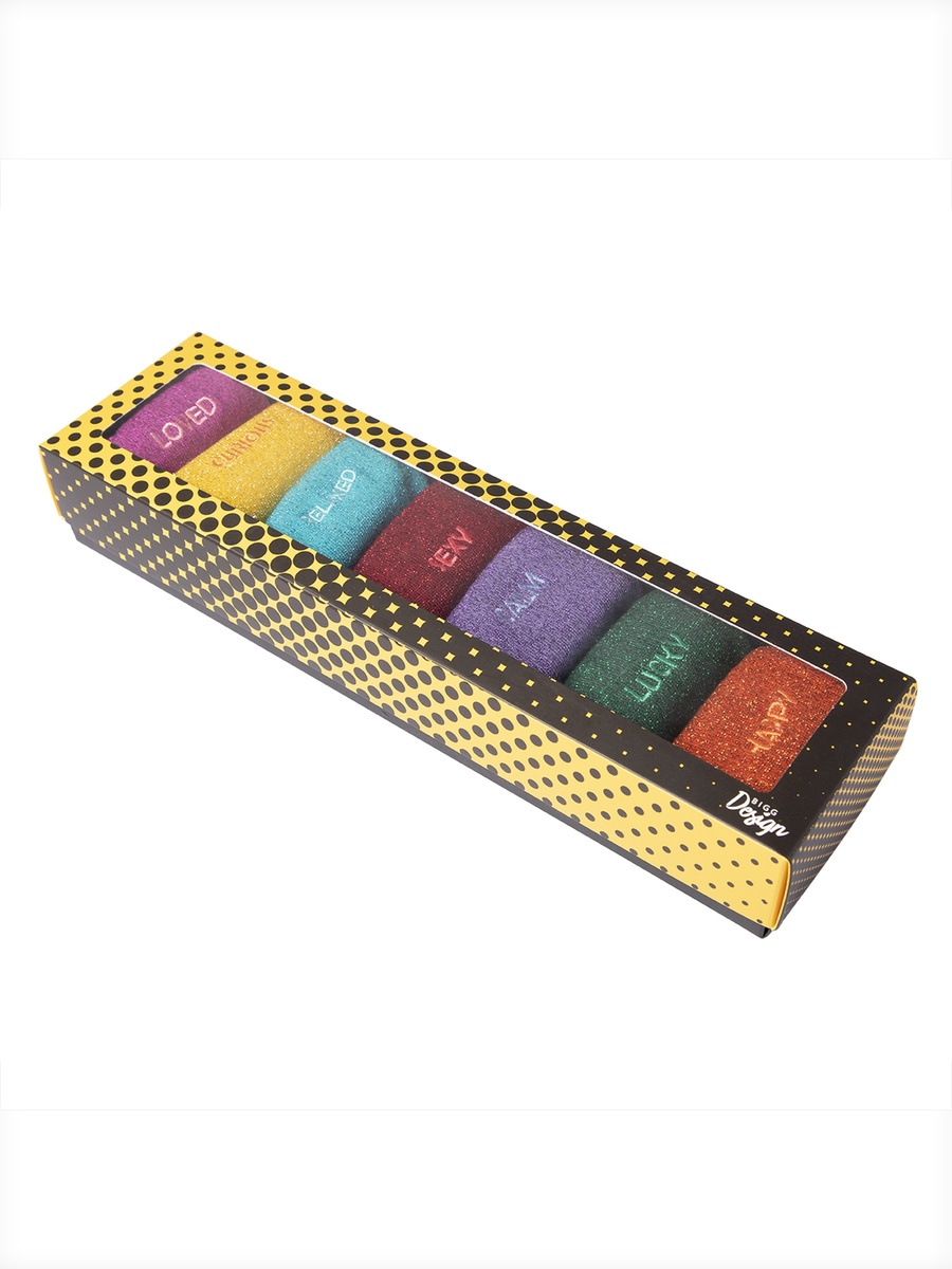 Pack of 7- Glitter Look Socks