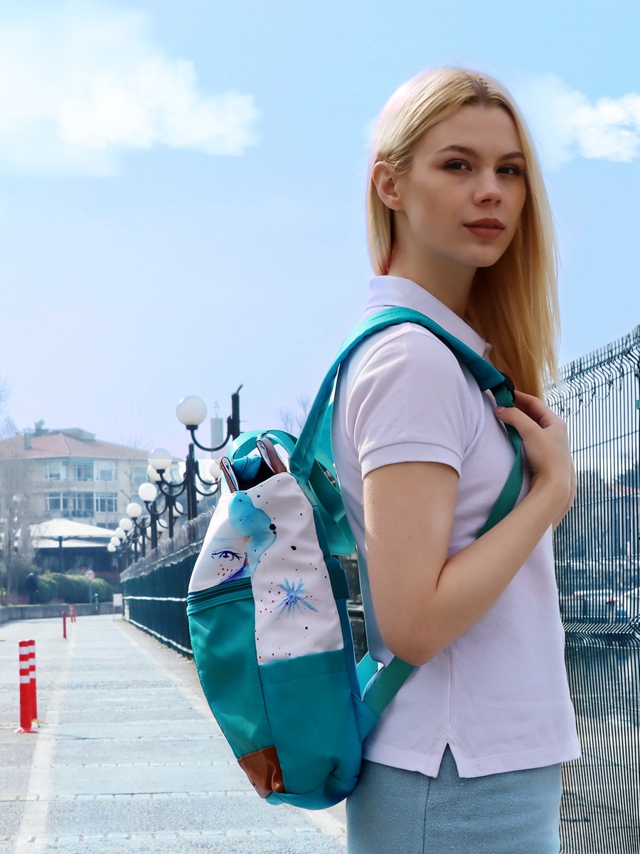 Sailor Girl Design Waterproof Laptop Backpack